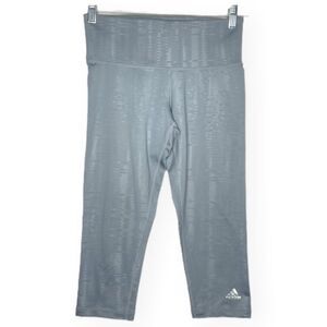 Adidas gray Capri cropped‎ shiny leggings active